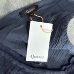 Quince 100% Organic Cotton Gauze Tiered Maxi Dress, Blue, M Photo 2