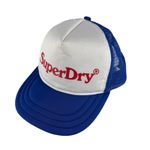 Superdry Trucker Hat Mesh Snapback OSFM Royal Blue White Red Logo Y2K Style Photo 1