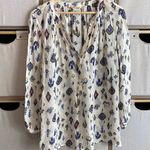 Lucky Brand bohemian ikat sheer blouse Photo 0
