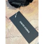 David Koma Crystal Stone Patch Long Gloves in Black & Silver Small New Womens Photo 5