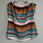 easel NWT  Striped Open Knit Striped Cold Shoulder Short Sleeve Top Size Small Photo 2