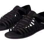 Eileen Fisher  Ratonb Black Strappy Slip On Flats Gladiator Sandals Women’s 5.5 Photo 0