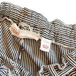 Lilka pinstripe wide leg casual pants with elastic waist Blue Size XS Photo 3