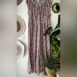 Old Navy Waist-Defined Smocked Floral-Print Midi Dress Pink Ditsy Floral SIZE XL Photo 4