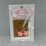 Handmade Pink and Yellow Flower Earrings Photo 2