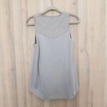 Neiman Marcus Women Leather Top Size L Beige Mesh Zip Minimalist Chic Quiet Luxe Photo 4