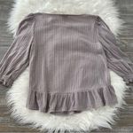 Anthropologie  W5 Lavender Smocked Sleeve Babydoll Top | Size Small Photo 5