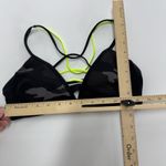 Athleta  Bikini Swim Top Womens XS Black‎ Yellow Freestyle Camo Strappy Swimwear Photo 7