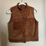American Vintage Vintage Harolds Suede Leather Vest Size Small in Caramel Brown Photo 0