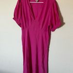 A New Day Pink Puff Sleeve Dress L Photo 4