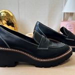 Blundlo Black Platform Loafers, Size 8M Photo 4