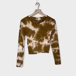 BDG Women's  Long Sleeve Cropped Tie-Dyed Top Photo 0