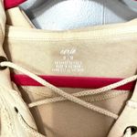 Aerie  Beige Lace Up Cotton Dolman Sleeves Oversized Loungewear Boho Hoodie M Photo 3