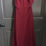 Lulus  red high neck strappy back formal maxi dress gown size small Photo 0