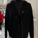 SheIn Black Knit Zip Up Photo 2