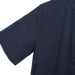 Everlane Navy Blue Collarless Short Sleeve Cotton Shirt Dress Shirtdress 8 Photo 1