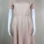 Renee C  Dot Lace Overlay Fit & Flair Dress Photo 0