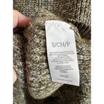 CAbi Chunky Knit Green Long Sleeve Crewneck Oversized Sweater Dress Womens Small Photo 7