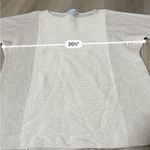 J. McLaughlin Cotton Cashmere Blend Gray Ribbed 3/4 Sleeve Pullover Sweater Sz S Photo 6