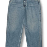 MOTHER SNACKS Utility High Waisted Twizzy Ankle Carpenter Barrel Jeans 32 Blue Photo 0