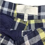 Joie  Plaid Shorts Women’s 12 Mini Navy Spring 100% Linen Style Photo 1