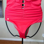 Leonisa NWOT ‎ shaping one piece swimsuit NEON  size M Photo 2