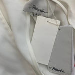 3.1 Phillip Lim Blouse Long Sleeve Empire Waist Satin White Size 4 *Stained Photo 8