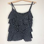 MiracleSuit  Ruffle Black and White Polka Dot Tankini Swimsuit Size 8 Photo 8