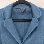 Talbots Women's Teal 100% Merino Wool Sweater Blazer cardigan Size MP button up Photo 5