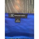 INC Women's Blue Ruffled V-Neck Hi-Low Sleeveless Party Dress S Photo 8