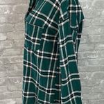 Garage  Green Plaid Flannel Button Down Shirt Photo 1