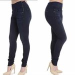 Spanx The Signature Skinny Dark Wash Side ZipHigh Rise Jeans Size 29 Photo 11