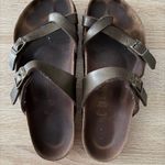 Birkenstock Mayari Mocha 38 / Size 7 Womens Brown Slip On Slides Used Photo 1