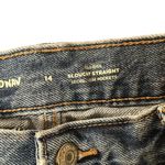 American Eagle Old Navy High Rise Slouchy Straight Jeans Womens Size 14 Distressed Raw Hem Boho Photo 3