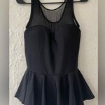 Esther Williams Set up on the Sand Black 1pc Swimsuit Skirt Mesh Top; size 12 Photo 0
