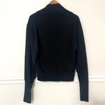 AGOLDE • klara extended V neck sweatshirt in black sz S Photo 6