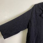 Uru Silk Top Womens Plus Black Floral Jacquard Gem Button Up Boxy Pockets USA Size undefined Photo 4