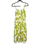 Anthropologie Abel the Label Green White Ruffle Maxi Dress Size Small Photo 1