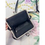 Nine West  Black Leather Kiss Lock Shoulder Bag Photo 4