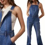 Free People  WE THE FREE Camilla Boot‎ Cut Denim Overalls NWT Photo 1