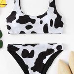 SheIn Cow Print Swim Suit Top and Bottoms Photo 0