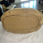 Large Michael Kors Straw & Braided Drawstring Leather Tote/purse Bag, gorgeous! Tan Photo 5