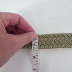Gap ‎ Unisex Genuine Leather Elastic Woven Braided Waist Belt Beige Tan Size 32 Photo 7
