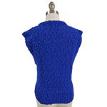 Vtg 80s 90s Y2K Spice of Life Royal Blue Boucle Sleeveless Sweater Vest Women M Size M Photo 2