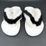 Valentino Garavani Mink Fur Rubber Flip Flop Women Sandals Size EU 35 Photo 4