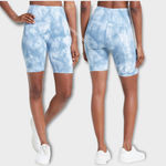 Carbon 38 Blue Tie Dye Ribbed womens Biker Shorts XS Photo 1