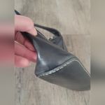 Fossil Vintage Y2K era  black leather shoulder bag with white stitching. Photo 8