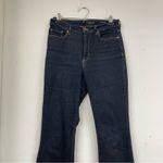 Banana Republic  High Rise Flare Jeans Womens 28 Dark Wash Blue Denim Stretch Photo 2