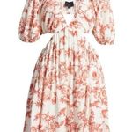 Bardot NWT Dress Eden Floral Minidress Red & White Print Women’s Size Medium NEW Photo 2