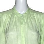 Anthropologie Maeve Shirt Womens Small Green Button Up Blouse Preppy Bohemian Photo 3
